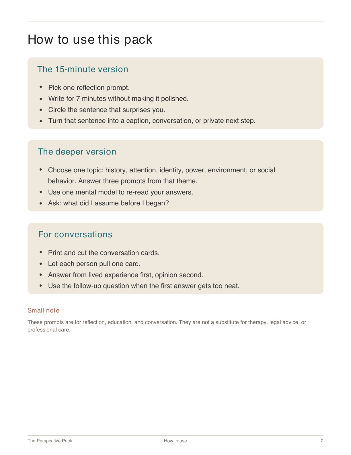 Perspective Pack preview page 2: how to use the pack